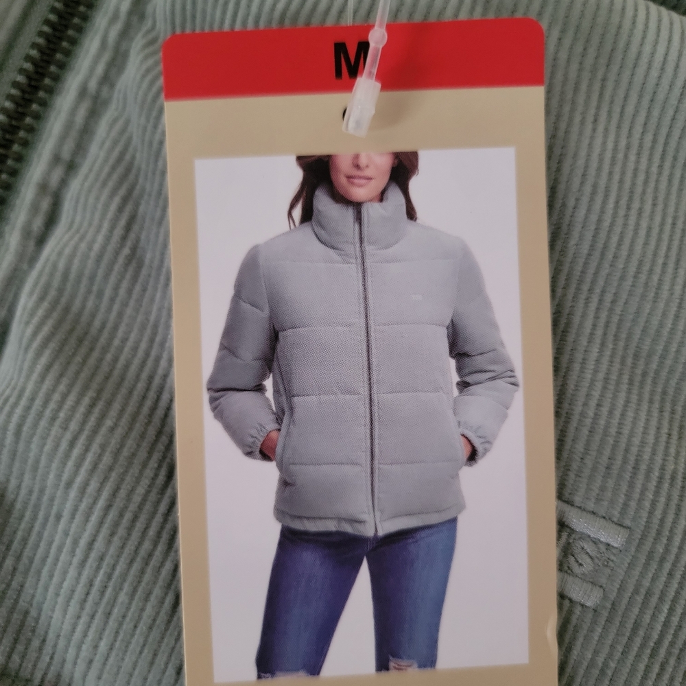 NWT Brand New Levi's Corduroy Puffer Jacket Mint Medium